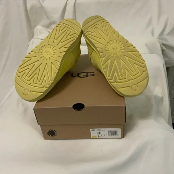 **UGG Classic Ultra Mini Boots**
PRE-USE.. Color: Margarita / Yellow - Picture 5 of 7
